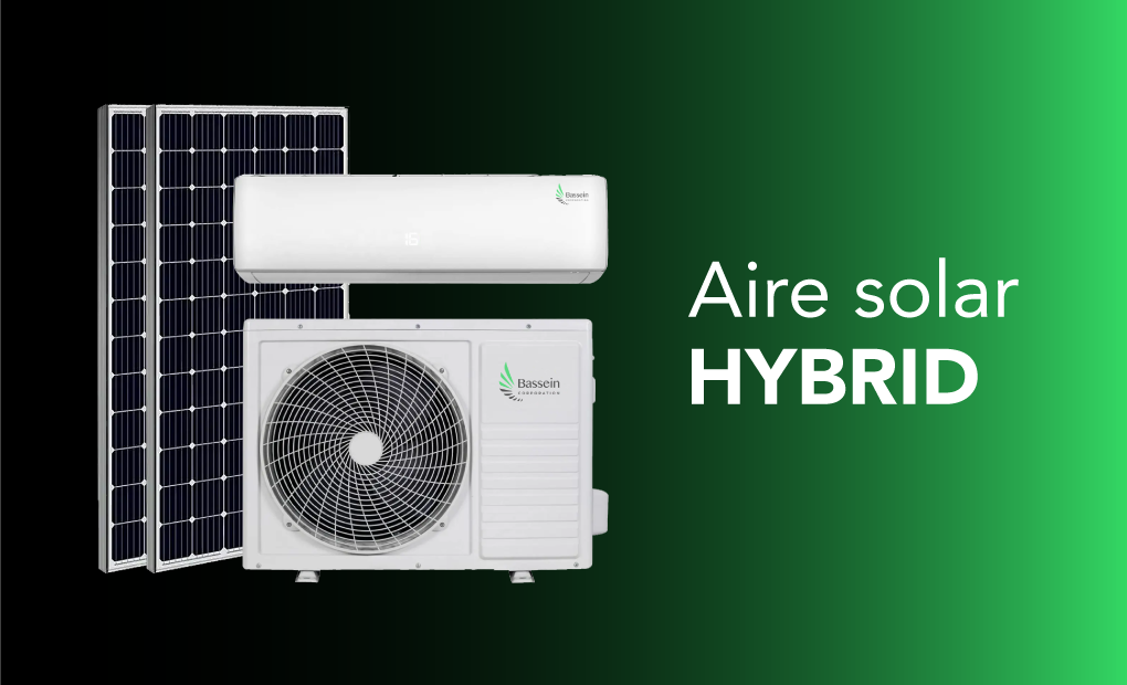 Energía sostenible con Aires Solares Híbridos de Bassein Corporation. Descubre la revolución en climatización que opera las 24 horas, 7 días a la semana, reduciendo consumos y respetando el medio ambiente. Una nueva era de eficiencia y confort.